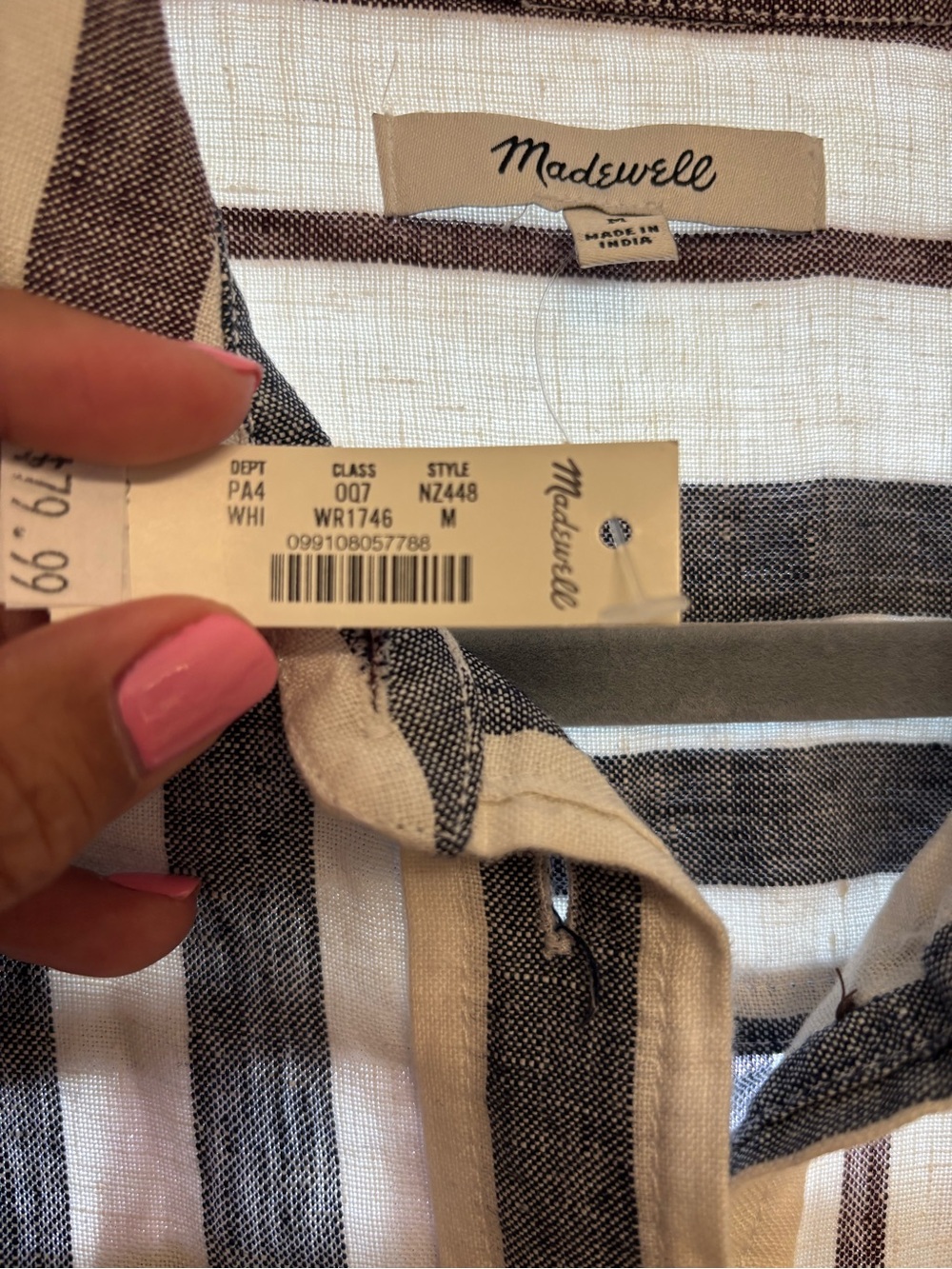 Madewell Relaxed Mini Shirtdress 100% Linen - Picture 6 of 6